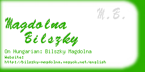 magdolna bilszky business card